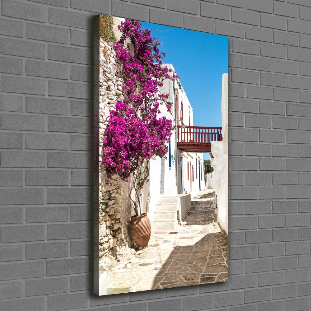 Canvas wall art Greek streets