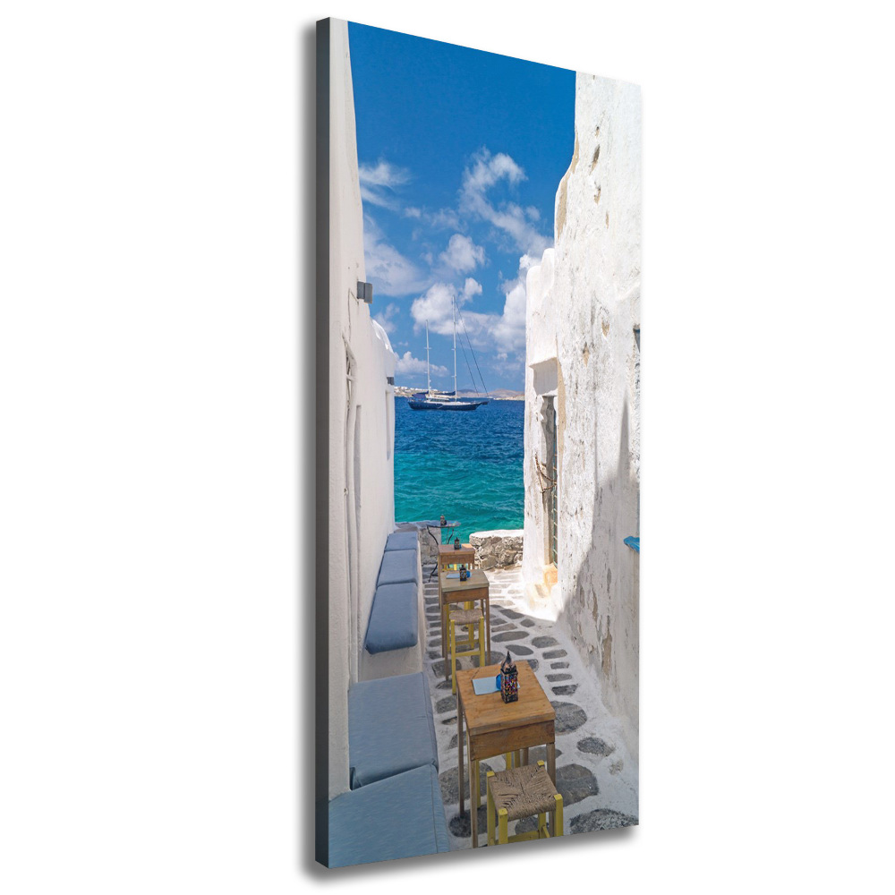 Large canvas wall art Greek streets