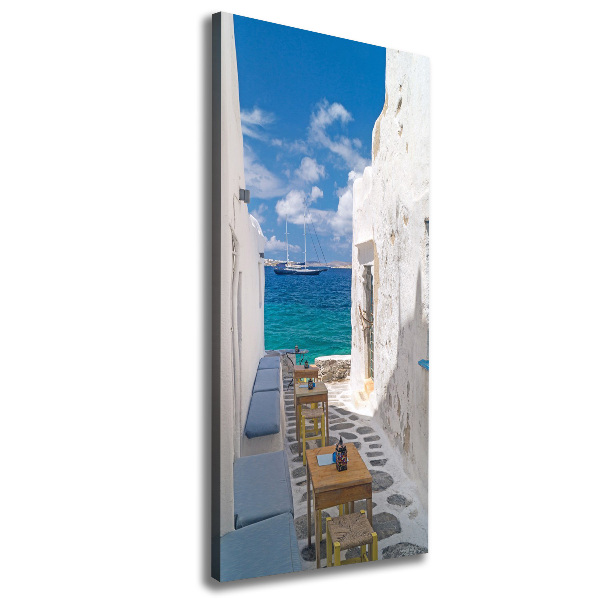 Large canvas wall art Greek streets