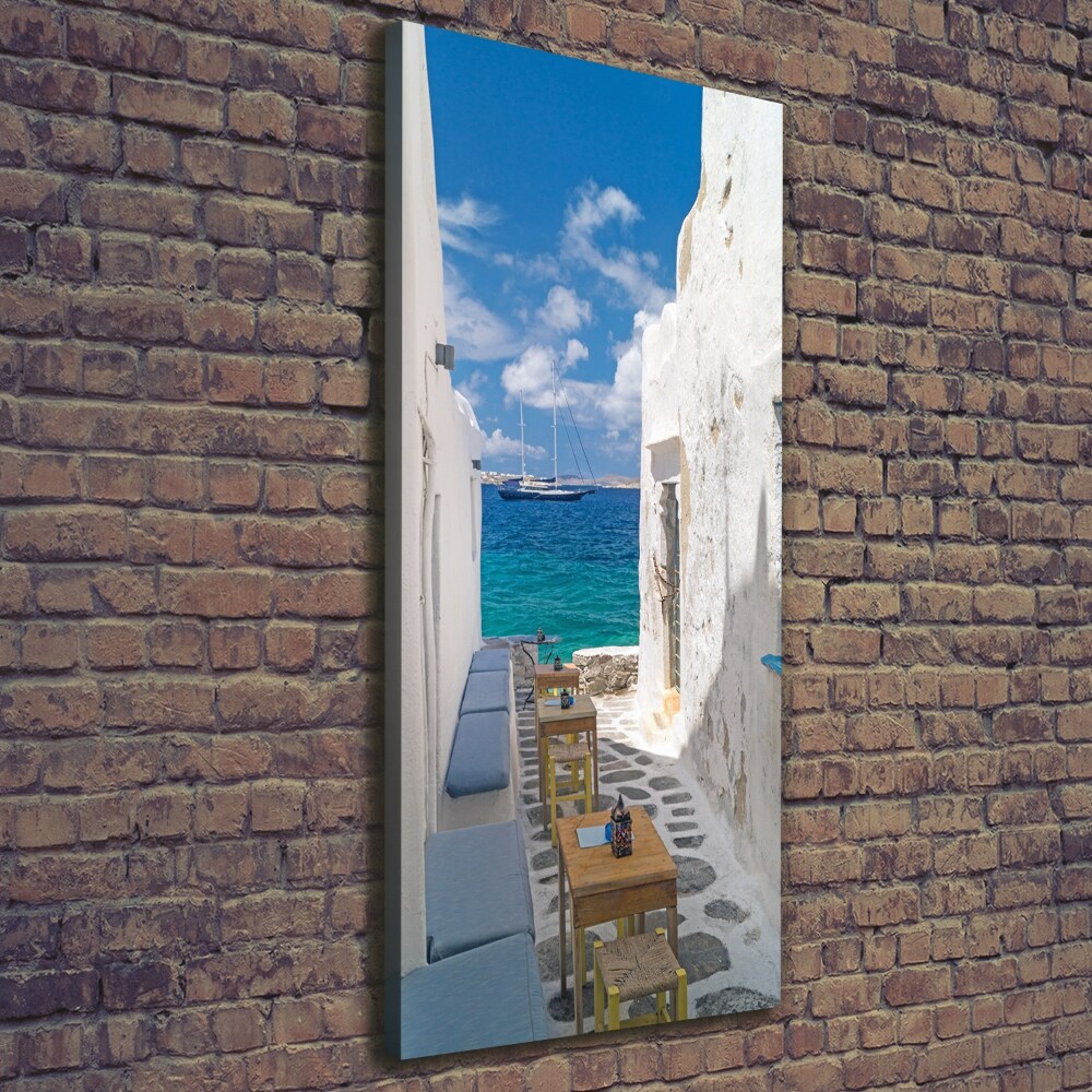 Large canvas wall art Greek streets