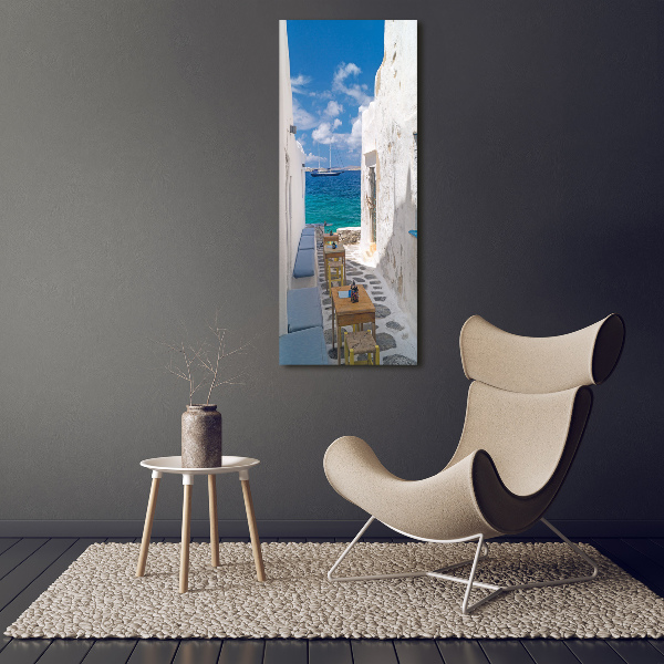 Large canvas wall art Greek streets