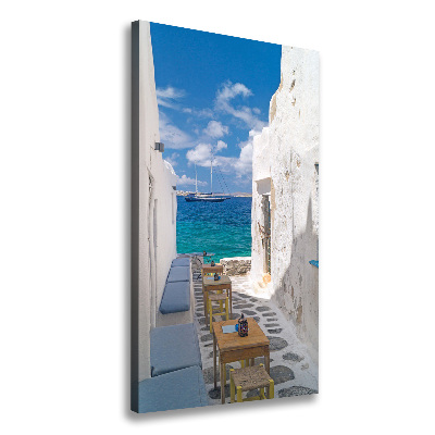 Large canvas wall art Greek streets