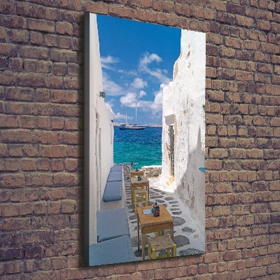 Large canvas wall art Greek streets