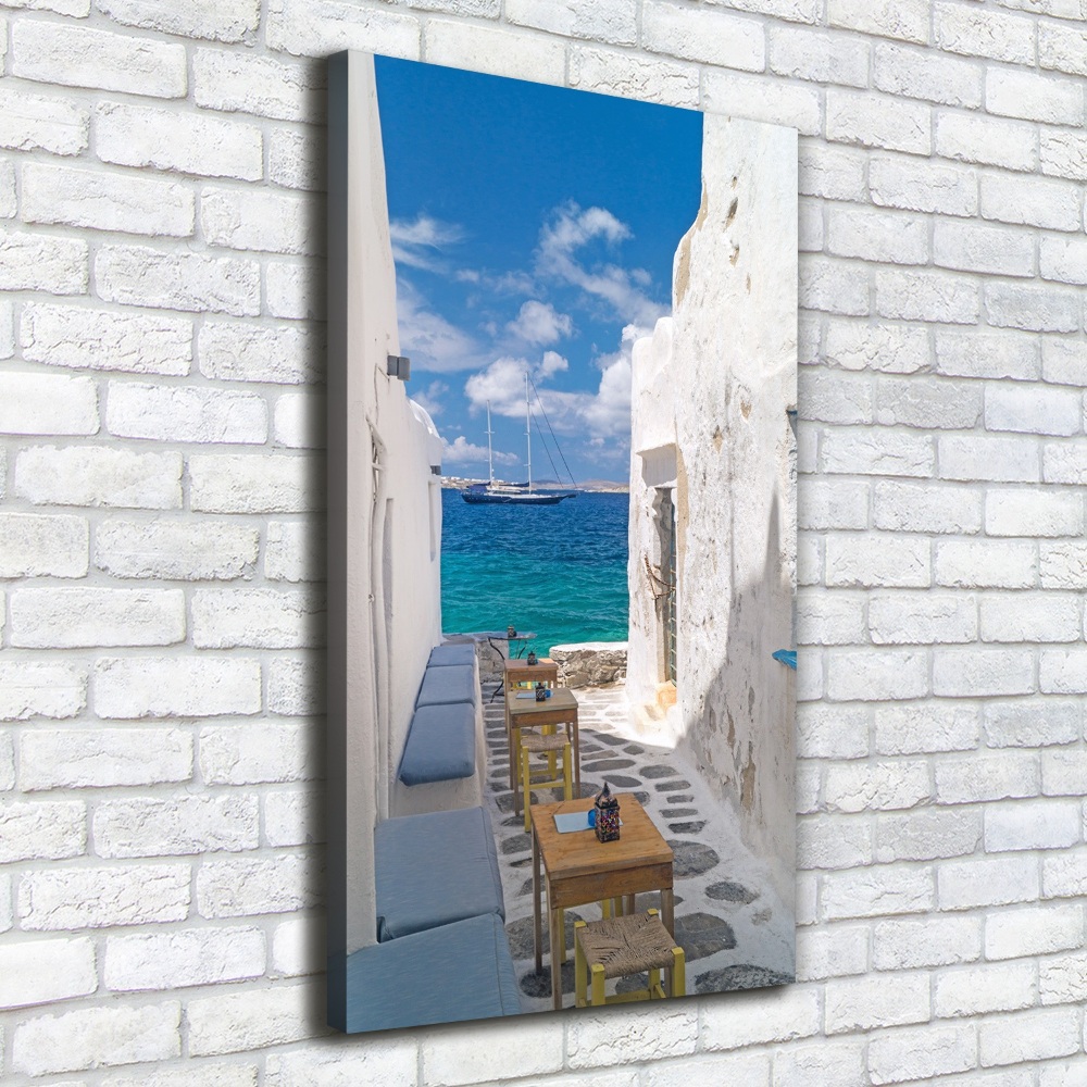 Large canvas wall art Greek streets