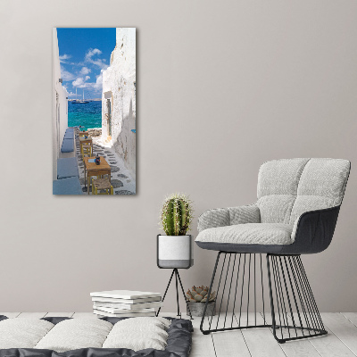 Large canvas wall art Greek streets