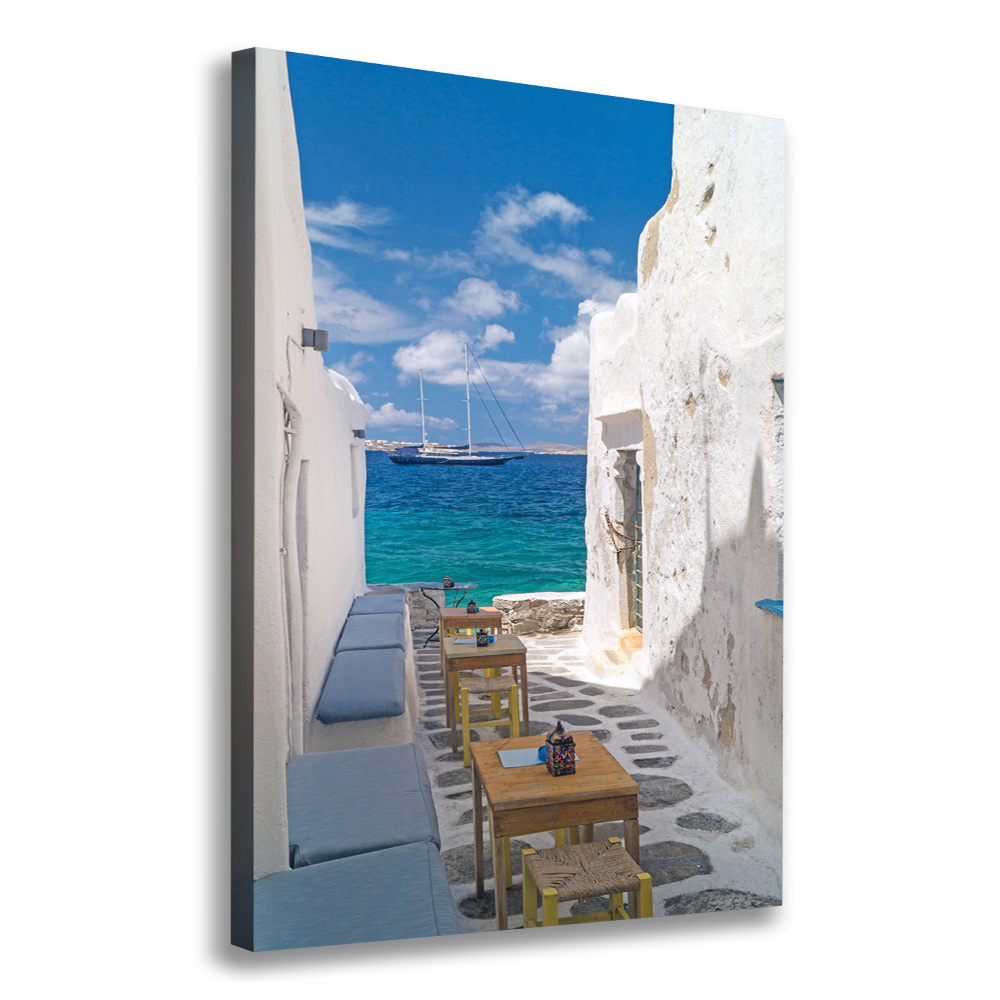 Large canvas wall art Greek streets