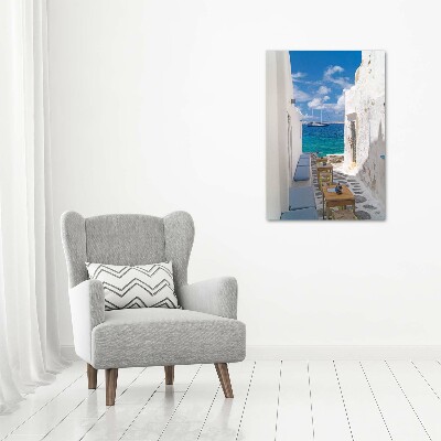 Large canvas wall art Greek streets