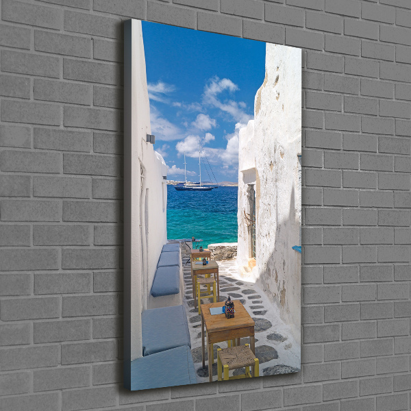 Large canvas wall art Greek streets