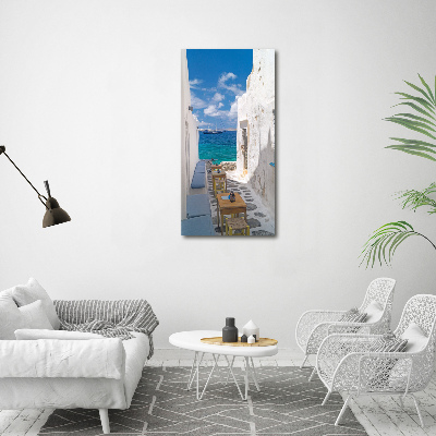 Large canvas wall art Greek streets