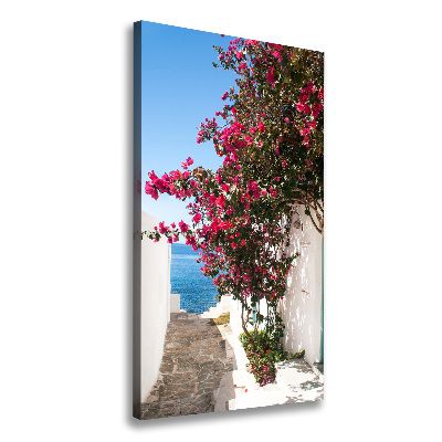 Large canvas wall art Greek streets