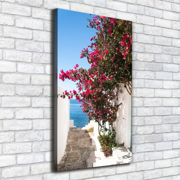 Large canvas wall art Greek streets