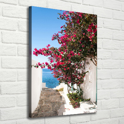 Large canvas wall art Greek streets