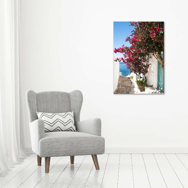 Large canvas wall art Greek streets