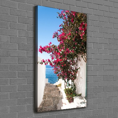 Large canvas wall art Greek streets