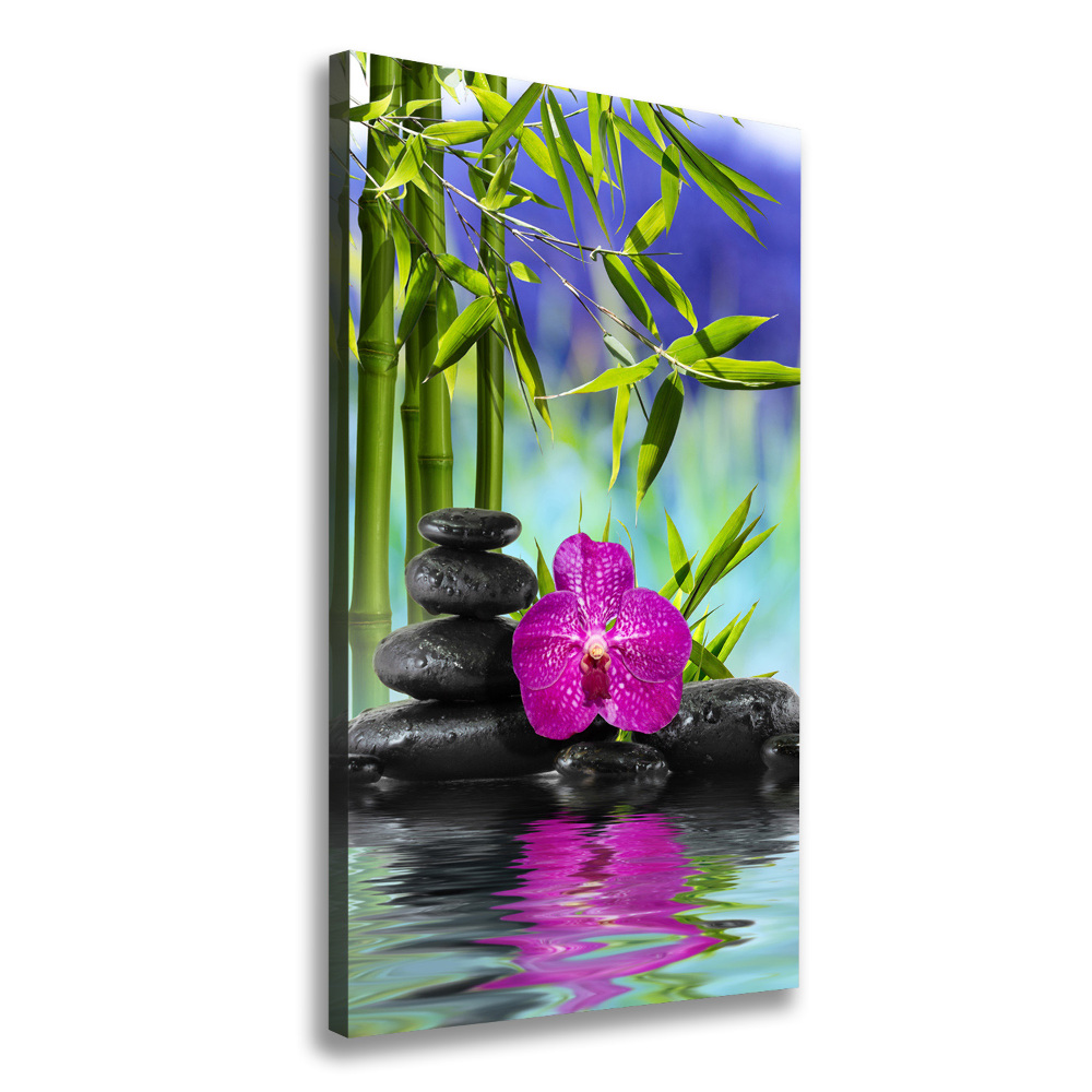 Canvas print Orchid and bamboo