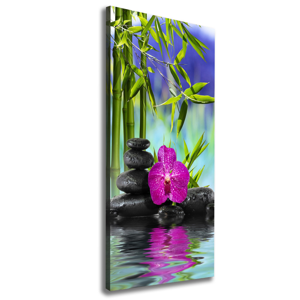 Canvas print Orchid and bamboo