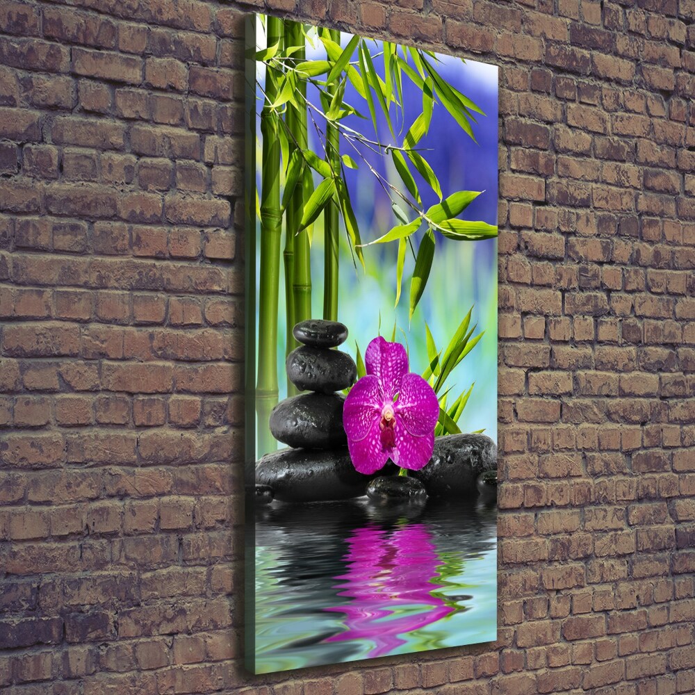 Canvas print Orchid and bamboo