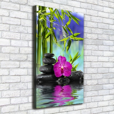 Canvas print Orchid and bamboo