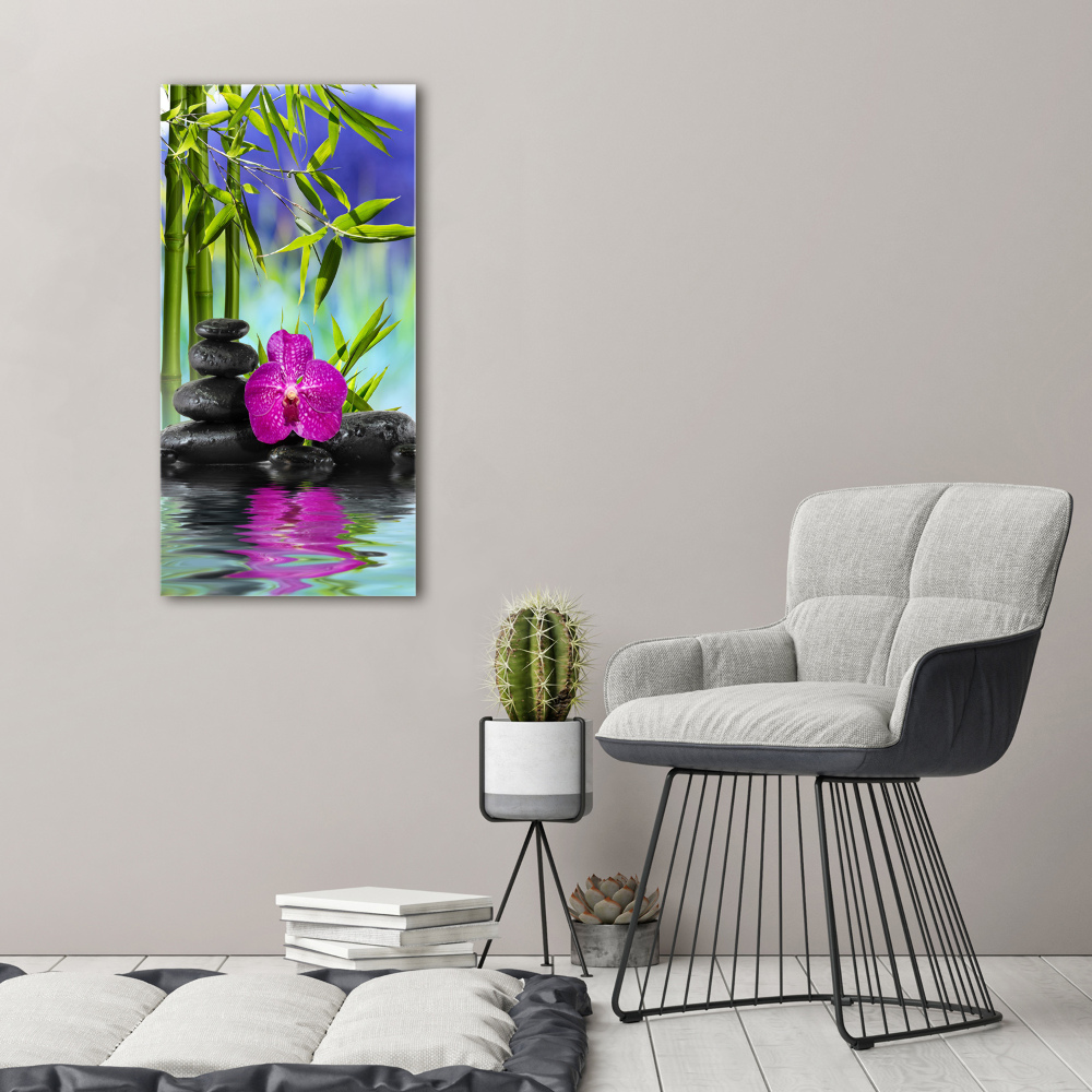 Canvas print Orchid and bamboo