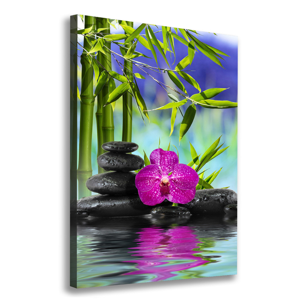 Canvas print Orchid and bamboo