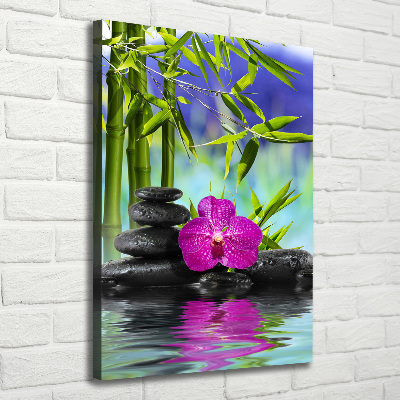 Canvas print Orchid and bamboo