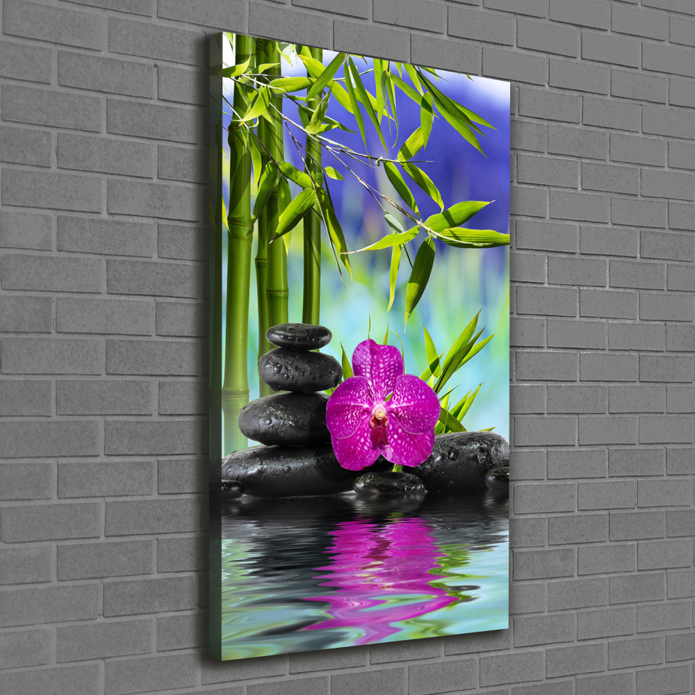 Canvas print Orchid and bamboo