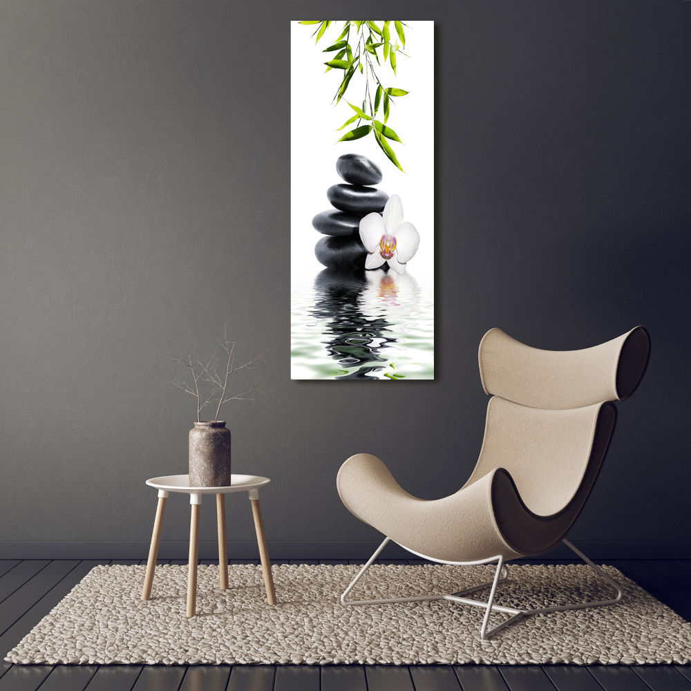 Canvas print Orchid and stones