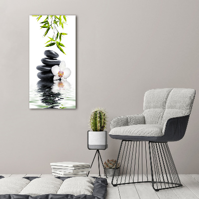 Canvas print Orchid and stones