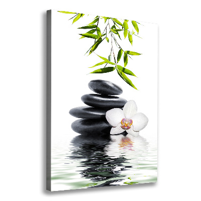 Canvas print Orchid and stones