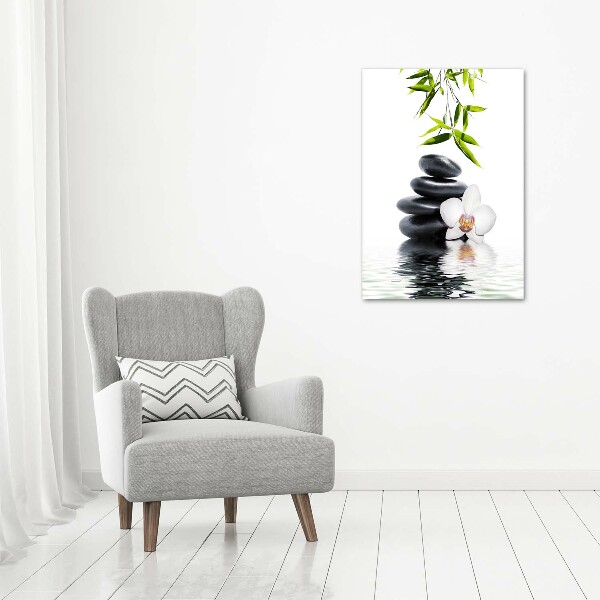 Canvas print Orchid and stones