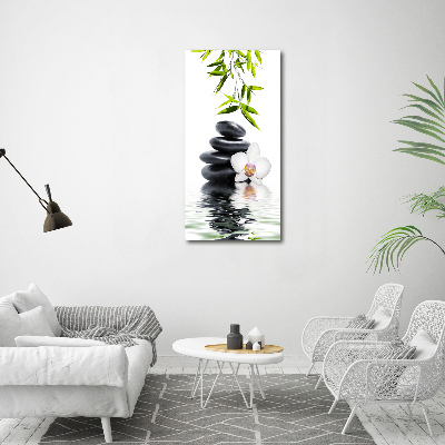 Canvas print Orchid and stones