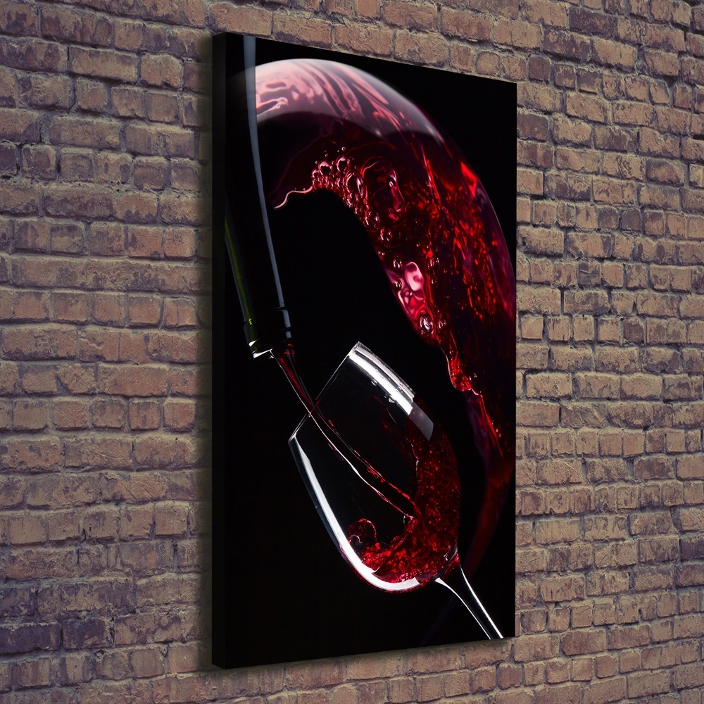 Large canvas wall art Red wine