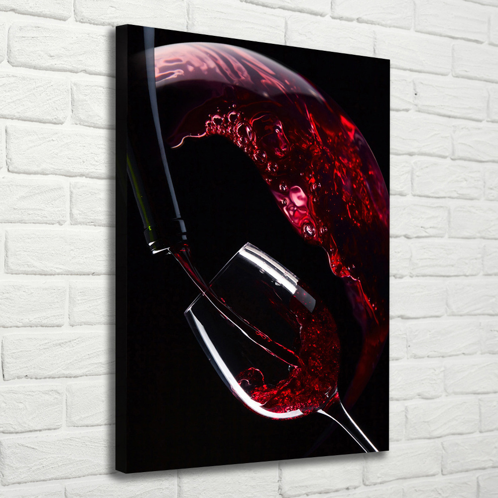 Large canvas wall art Red wine