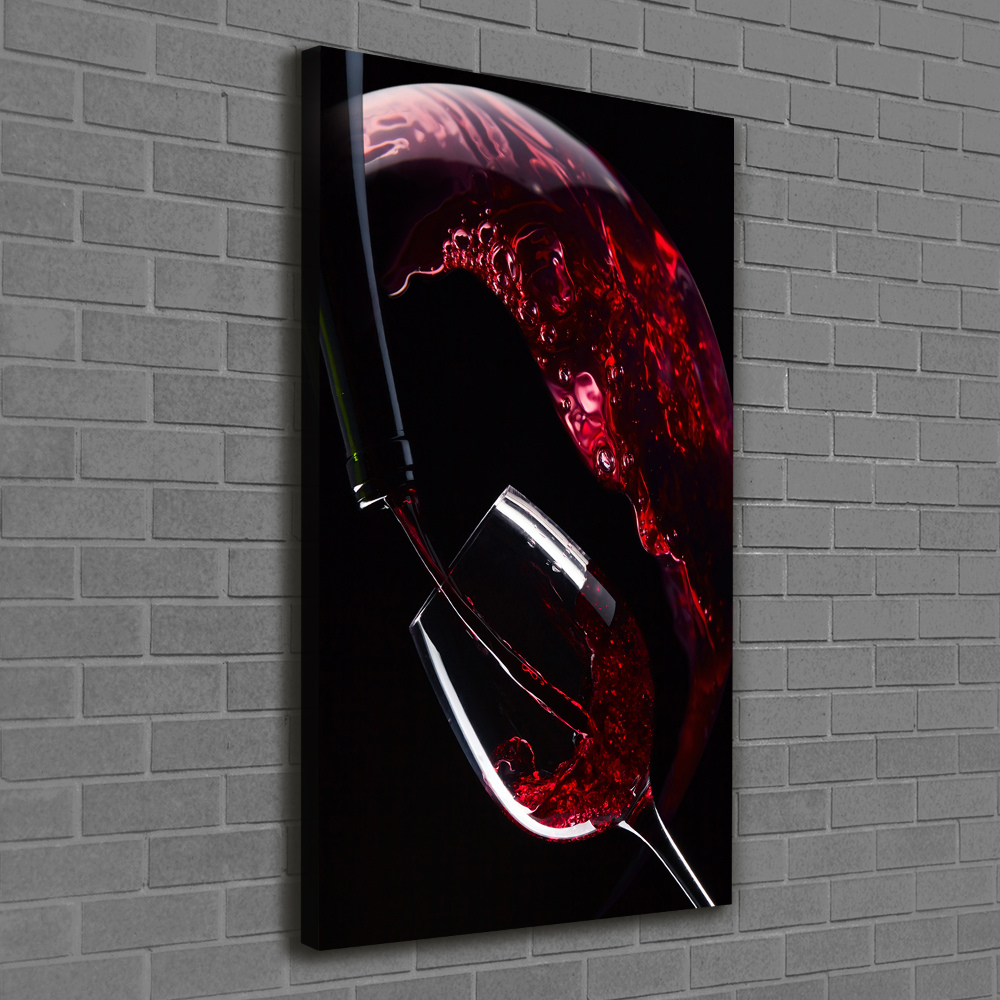 Large canvas wall art Red wine