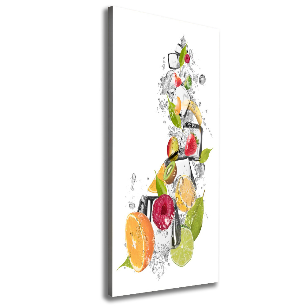 Canvas print Fruit and ice