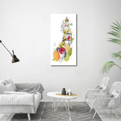 Canvas print Fruit and ice