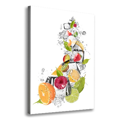 Canvas print Fruit and ice