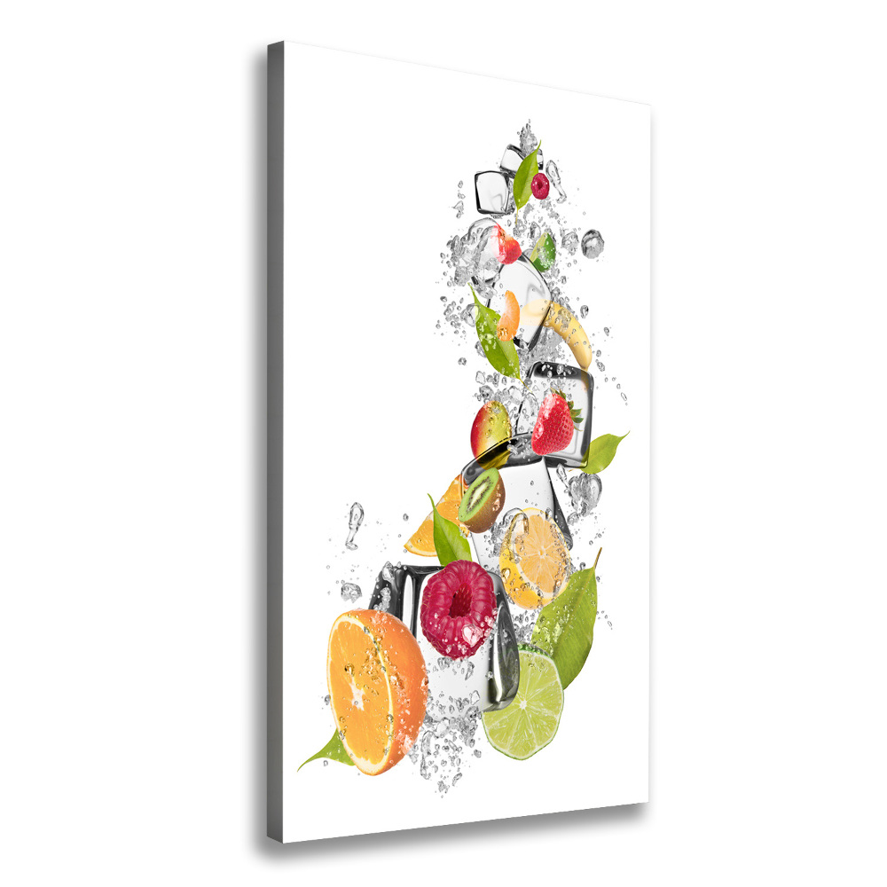 Canvas print Fruit and ice