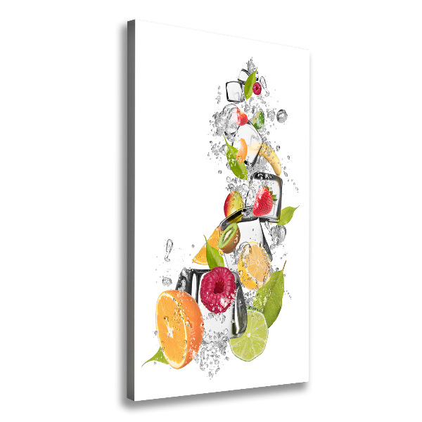 Canvas print Fruit and ice