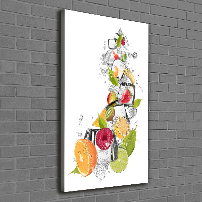 Canvas print Fruit and ice