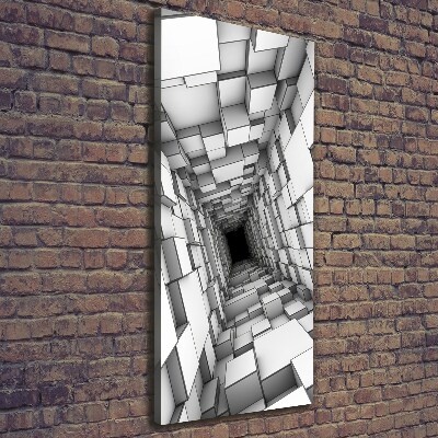 Large canvas wall art Tunnel from cubes