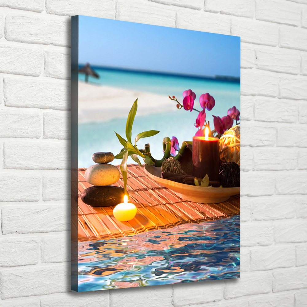 Canvas print Orchid and bamboo