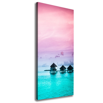 Large canvas wall art Bungalowy on the water