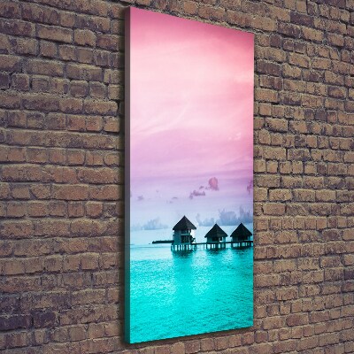 Large canvas wall art Bungalowy on the water