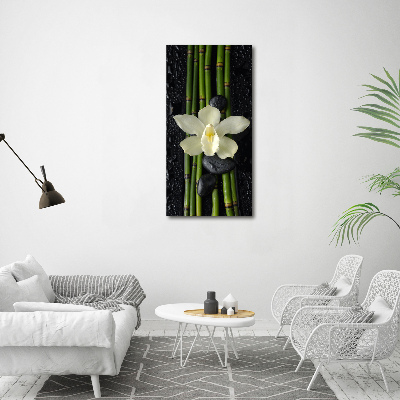 Wall art canvas large Orchid and bamboo