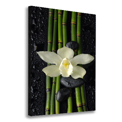 Wall art canvas large Orchid and bamboo