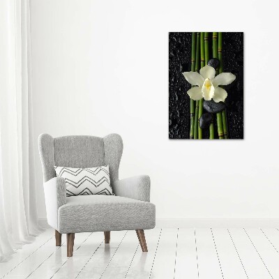 Wall art canvas large Orchid and bamboo