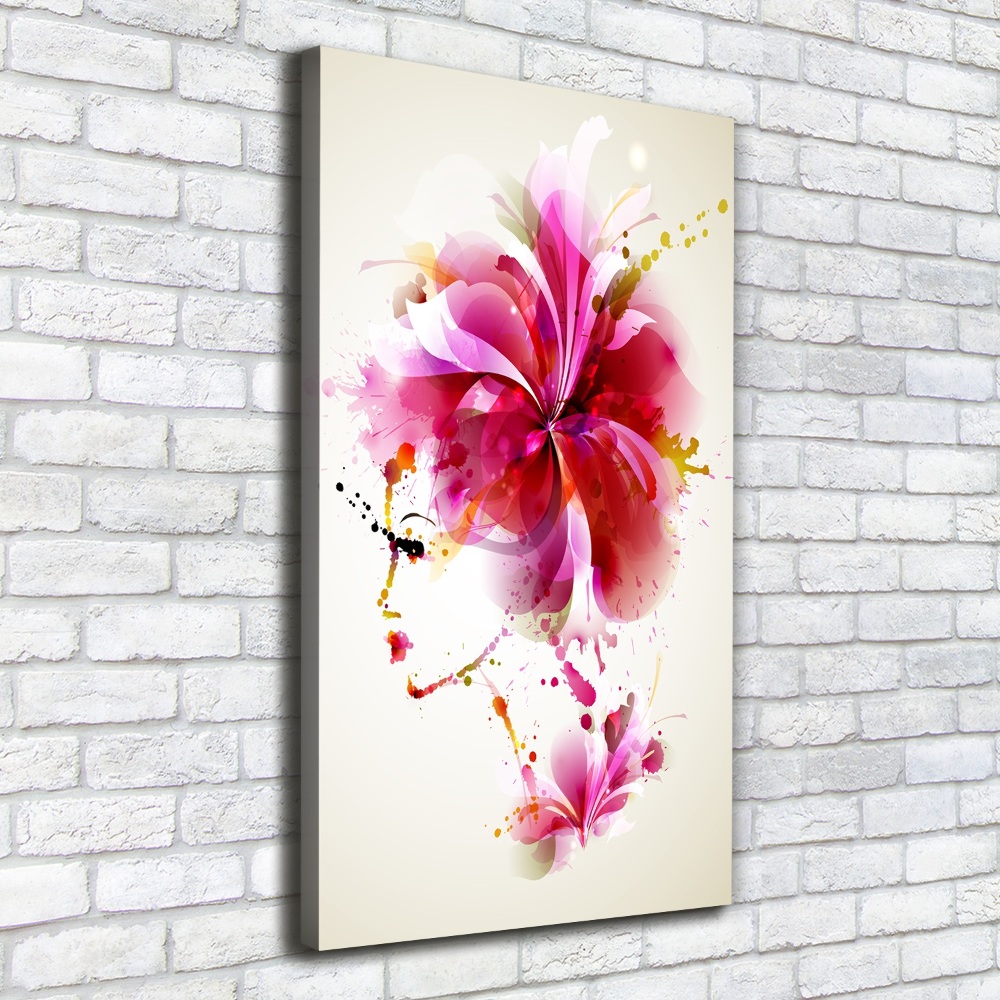 Large canvas wall art Abstraction woman