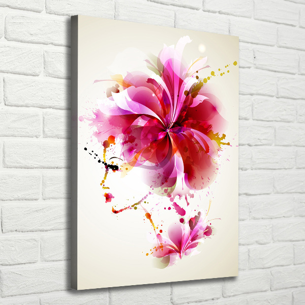 Large canvas wall art Abstraction woman