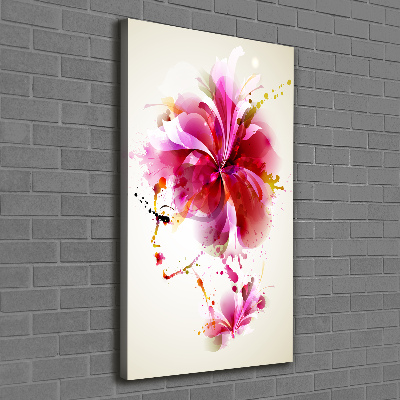 Large canvas wall art Abstraction woman